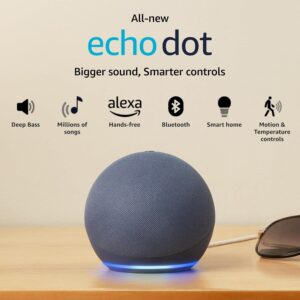 alexa with Bigger sound, Motion Detection, Temperature Sensor, Alexa and Bluetooth| Blue